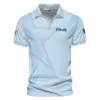 Update Logo 2025 PGA Championship Golf Star Line Pattern Light Blue Ping Vneck Polo Shirt Style Classic Polo Shirt For Men