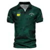 Dark Green Background Masters Tournament Ping Vneck Polo Shirt Style Classic Polo Shirt For Men