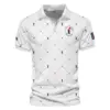 Update Logo 2025 PGA Championship Adidas Blue Gradient Abstract Stripes  Vneck Polo Shirt Style Classic Polo Shirt For Men