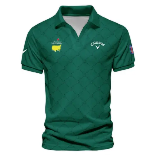 Golf Sport Pattern Color Green Mix Black Masters Tournament Callaway Vneck Polo Shirt Style Classic UXGL174-CL