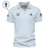 Golf Pattern Cup White Mix Light Blue Update Logo 2025 PGA Championship Nike Vneck Polo Shirt Style Classic Polo Shirt For Men