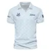 Golf Sport Pattern Light Blue Style Update Logo 2025 PGA Championship Callaway Vneck Polo Shirt Style Classic