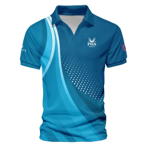 Golf Love Sport Color Blue Update Logo 2025 PGA Championship Rolex Vneck Polo Shirt Style Classic Polo Shirt For Men