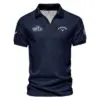 Updated Logo 125th U.S. Open Light Blue Golf Purple Patern Background Ping Vneck Polo Shirt Style Classic