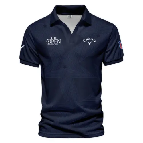 Golf Sport Navy Star 152nd Open Championship Pinehurst Callaway Vneck Polo Shirt Style Classic