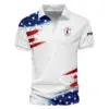 Golf Flag American Updated Logo 125th U.S. Open Titleist Vneck Polo Shirt Style Classic Polo Shirt For Men