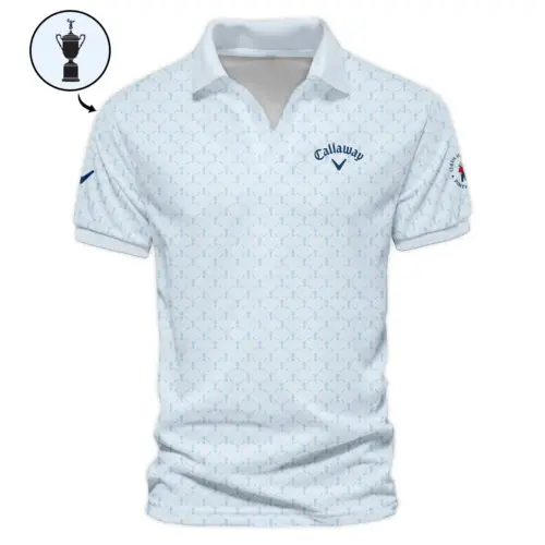 Golf Sport Pattern Blue Sport Uniform Updated Logo 125th U.S. Open Callaway Vneck Polo Shirt Style Classic