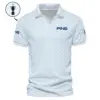 Golf Sport Pattern Blue Sport Uniform Updated Logo 125th U.S. Open Callaway Vneck Polo Shirt Style Classic