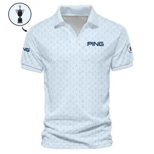 Golf Sport Pattern Blue Sport Uniform Updated Logo 125th U.S. Open Ping Vneck Polo Shirt Style Classic