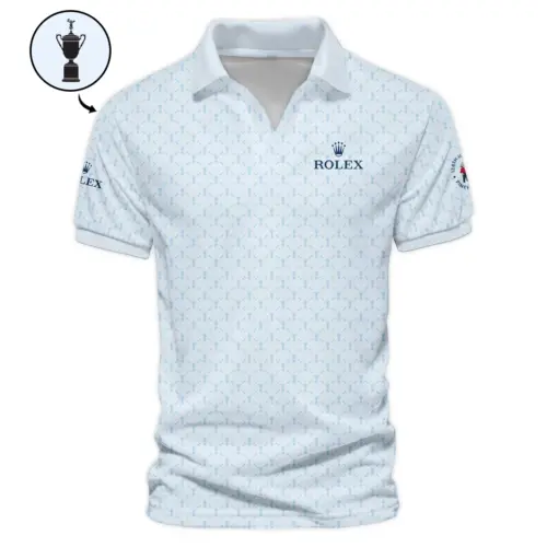 Golf Sport Pattern Blue Sport Uniform Updated Logo 125th U.S. Open Rolex Vneck Polo Shirt Style Classic