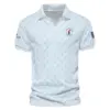 Golf Sport Pattern Light Blue Style Updated Logo 125th U.S. Open Callaway Vneck Polo Shirt Style Classic