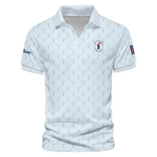 Golf Sport Pattern Light Blue Style Updated Logo 125th U.S. Open Titleist Vneck Polo Shirt Style Classic