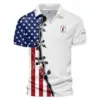 Golf Flag American Pattern Ball Updated Logo 125th U.S. Open Pinehurst Callaway Vneck Polo Shirt Style Classic