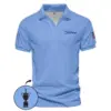 Golf Pattern Cup Light Blue Mix Green Updated Logo 125th U.S. Open Pinehurst Callaway Vneck Polo Shirt Style Classic