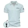 Golf Pattern Cup Light Blue Mix Green Updated Logo 125th U.S. Open Pinehurst Callaway Vneck Polo Shirt Style Classic