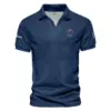 Golf Sport Navy Star Updated Logo 125th U.S. Open Pinehurst Rolex Vneck Polo Shirt Style Classic