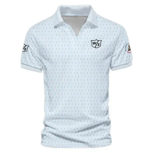 Special Release Wilson Staff 152nd Open Championship Slightly Desaturated Blue Background Vneck Polo Shirt All Over Prints  HOTOP080724A01WSZVPL