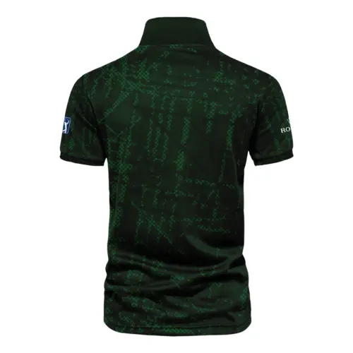 Masters Tournament Rolex Golf Pattern Halftone Green Vneck Polo Shirt Style Classic Polo Shirt For Men
