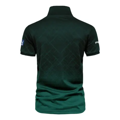 Ping Masters Tournament Sport Jersey Pattern Dark Green Vneck Polo Shirt Style Classic Polo Shirt For Men