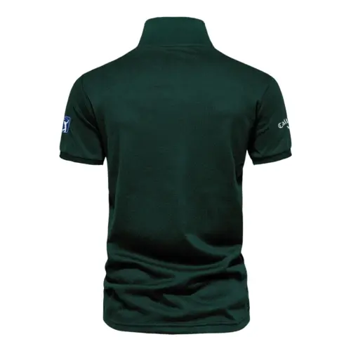 Masters Tournament Callaway Pattern Sport Jersey Dark Green Vneck Polo Shirt Style Classic Polo Shirt For Men