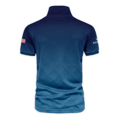 Presidents Cup Dark Blue Abstract Background With Sport Pattern Rolex Vneck Polo Shirt Style Classic