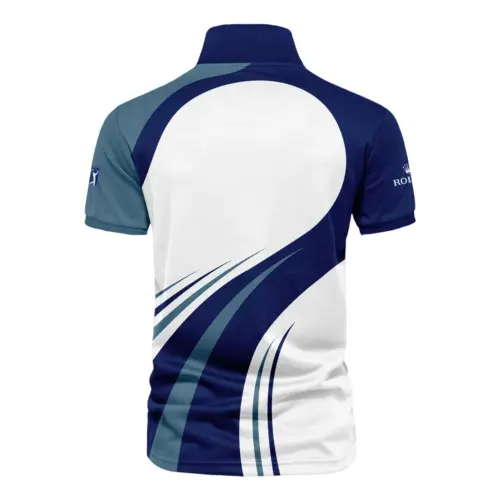 Update Logo 2025 PGA Championship Golf Blue Wave Pattern Rolex Vneck Polo Shirt Style Classic Polo Shirt For Men