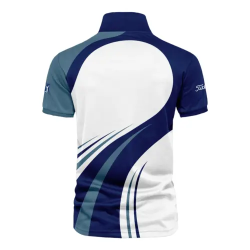 Update Logo 2025 PGA Championship Golf Blue Wave Pattern Titleist Vneck Polo Shirt Style Classic Polo Shirt For Men