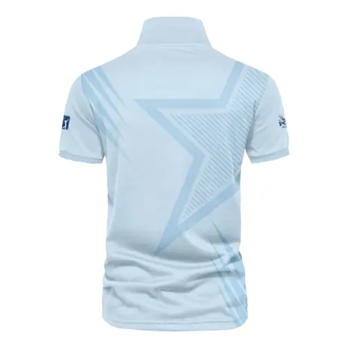 Update Logo 2025 PGA Championship Golf Star Line Pattern Light Blue Ping Vneck Polo Shirt Style Classic Polo Shirt For Men