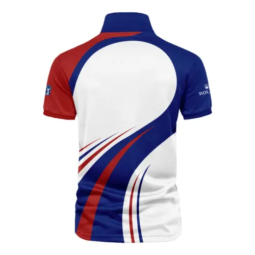 Rolex Updated Logo 125th U.S. Open Golf Blue Red White Background Vneck Polo Shirt Style Classic Polo Shirt For Men