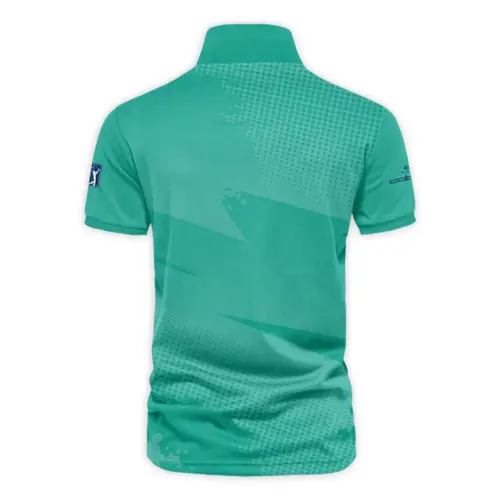 Golf Sport Pattern Green Mix Color Updated Logo 125th U.S. Open Cobra Golf Vneck Polo Shirt Style Classic