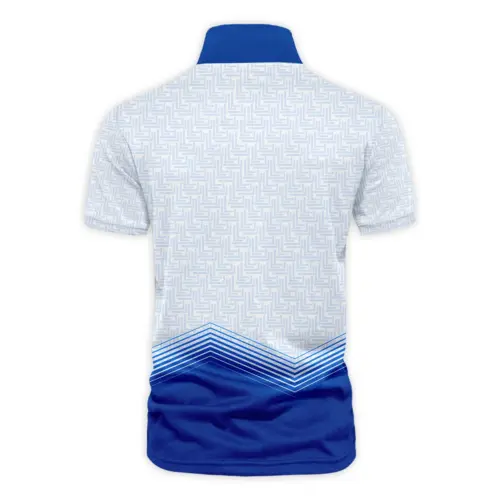 Updated Logo 125th U.S. Open Blue Gradient Pattern White  Ping Vneck Polo Shirt Style Classic
