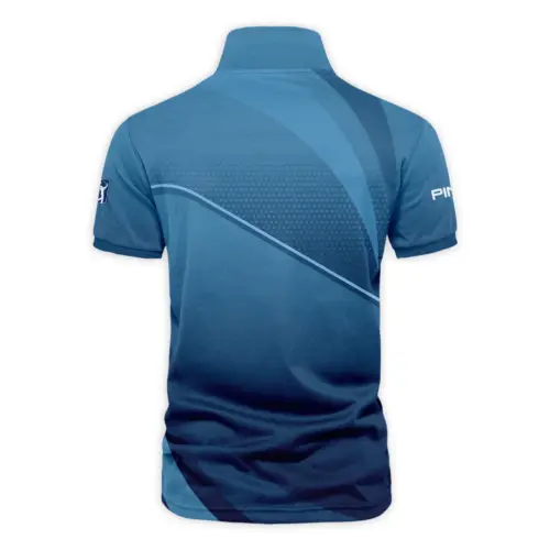 Updated Logo 125th U.S. Open Dark Blue Gradient Background Ping Vneck Polo Shirt Style Classic