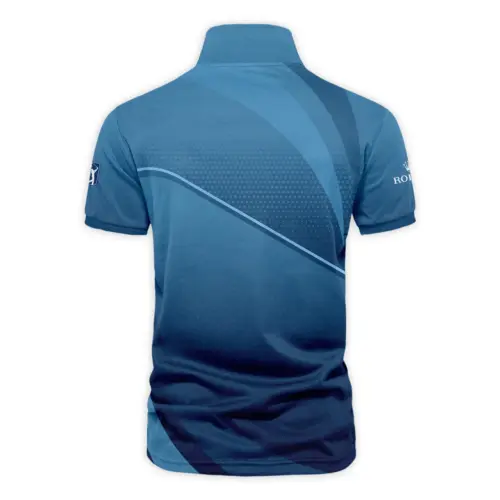 Updated Logo 125th U.S. Open Dark Blue Gradient Background Rolex Vneck Polo Shirt Style Classic
