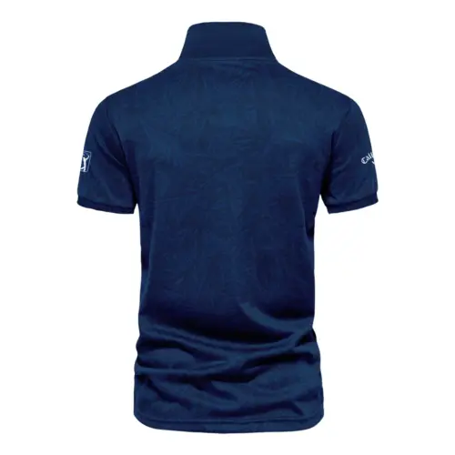 Callaway Updated Logo 125th U.S. Open Stars Gradient Pattern Dark Blue Vneck Polo Shirt Style Classic Polo Shirt For Men