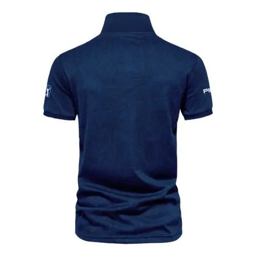 Ping Updated Logo 125th U.S. Open Stars Gradient Pattern Dark Blue Vneck Polo Shirt Style Classic Polo Shirt For Men