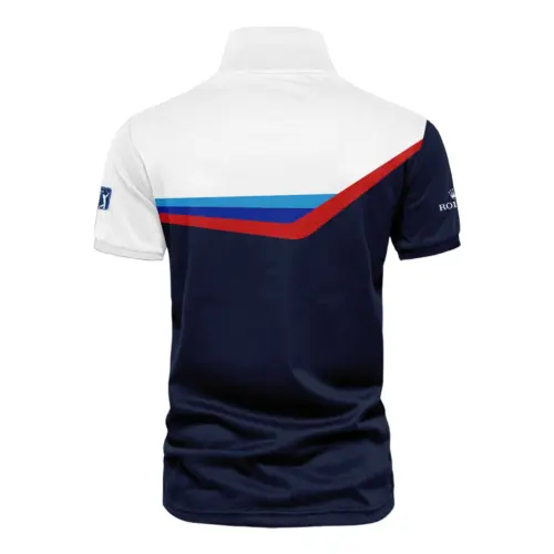 Updated Logo 125th U.S. Open Golf Blue Red Line White Pattern Rolex Vneck Polo Shirt Style Classic Polo Shirt For Men