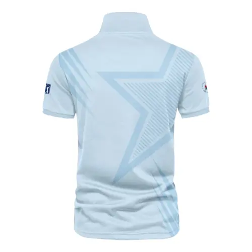 Updated Logo 125th U.S. Open Golf Star Line Pattern Light Blue Rolex Vneck Polo Shirt Style Classic Polo Shirt For Men