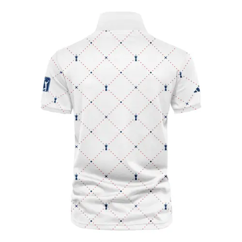 Argyle Pattern With Cup Updated Logo 125th U.S. Open Adidas Vneck Polo Shirt Style Classic Polo Shirt For Men