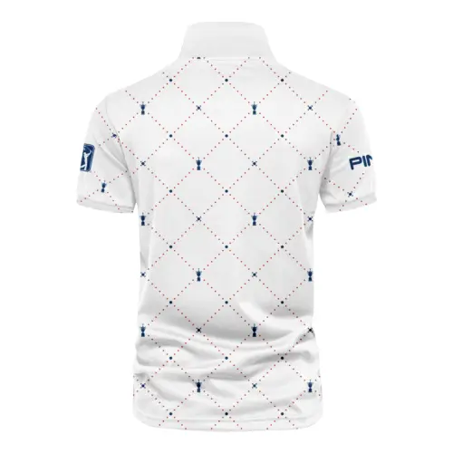 Argyle Pattern With Cup Updated Logo 125th U.S. Open Ping Vneck Polo Shirt Style Classic Polo Shirt For Men