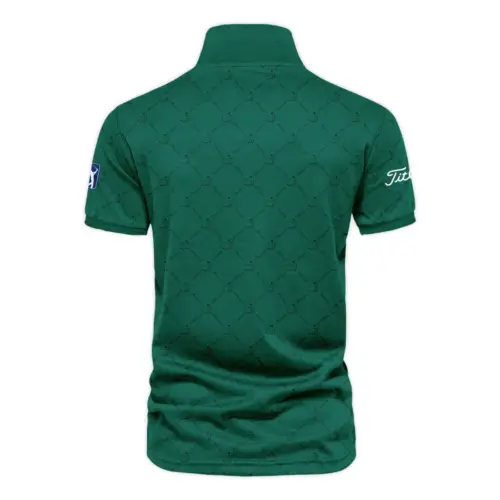 Golf Sport Pattern Color Green Mix Black Masters Tournament Titleist Vneck Polo Shirt Style Classic