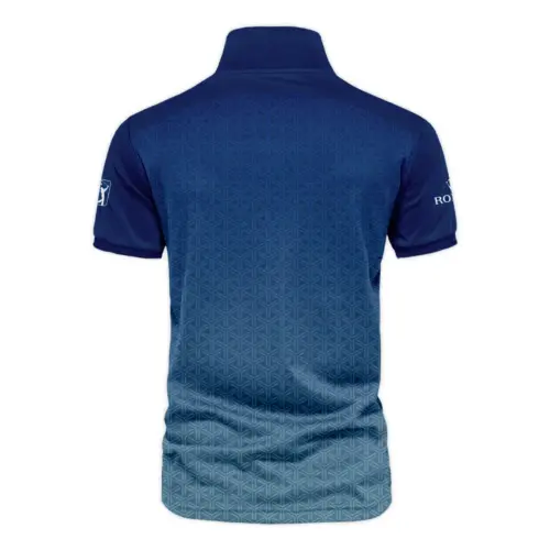 Golf Sport Pattern Blue Sport Uniform Update Logo 2025 PGA Championship Rolex Vneck Polo Shirt Style Classic