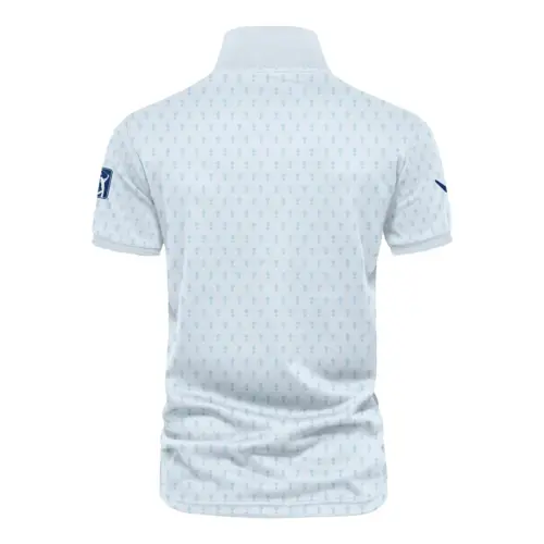 Golf Pattern Cup White Mix Light Blue Update Logo 2025 PGA Championship Callaway Vneck Polo Shirt Style Classic Polo Shirt For Men