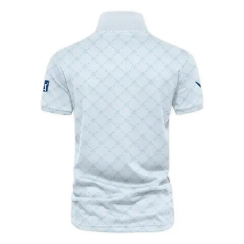 Golf Sport Pattern Light Blue Sport Update Logo 2025 PGA Championship Callaway Vneck Polo Shirt Style Classic