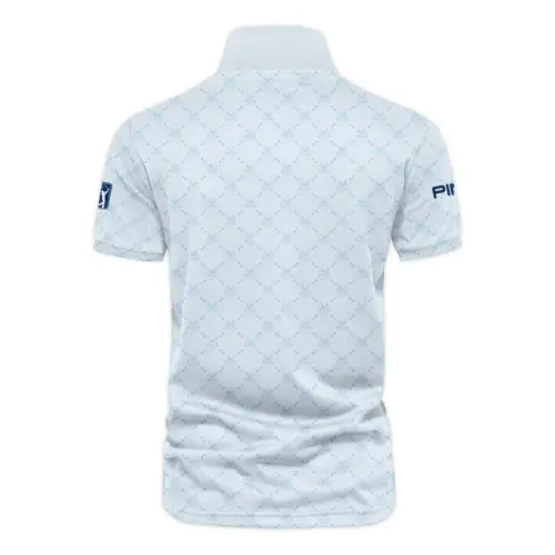 Golf Sport Pattern Light Blue Sport Update Logo 2025 PGA Championship Ping Vneck Polo Shirt Style Classic