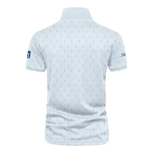 Golf Pattern Light Blue THE PLAYERS Championship Titleist Vneck Polo Shirt Style Classic Polo Shirt For Men