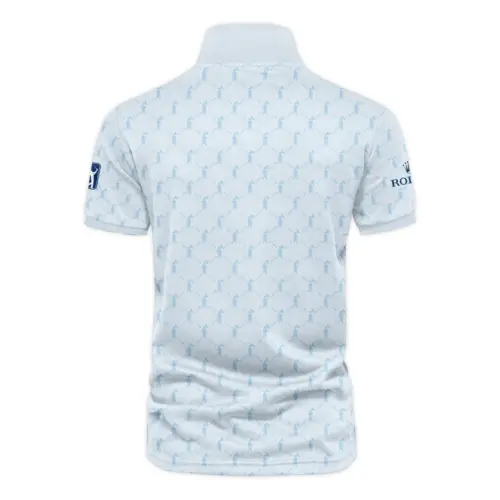 Golf Sport Pattern Light Blue Style Updated Logo 125th U.S. Open Rolex Vneck Polo Shirt Style Classic