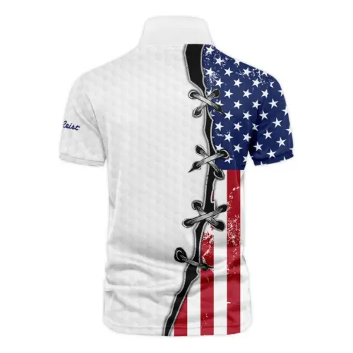 Golf Flag American Pattern Ball Updated Logo 125th U.S. Open Pinehurst Titleist Vneck Polo Shirt Style Classic