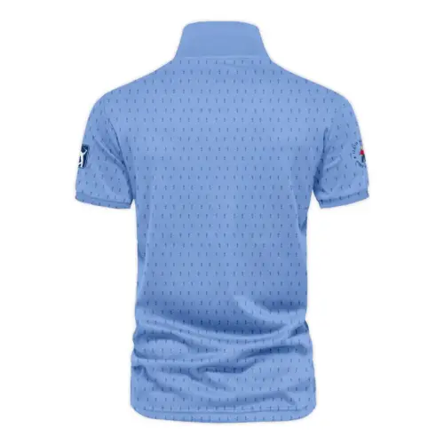 Golf Pattern Cup Blue Updated Logo 125th U.S. Open Pinehurst Rolex Vneck Polo Shirt Style Classic