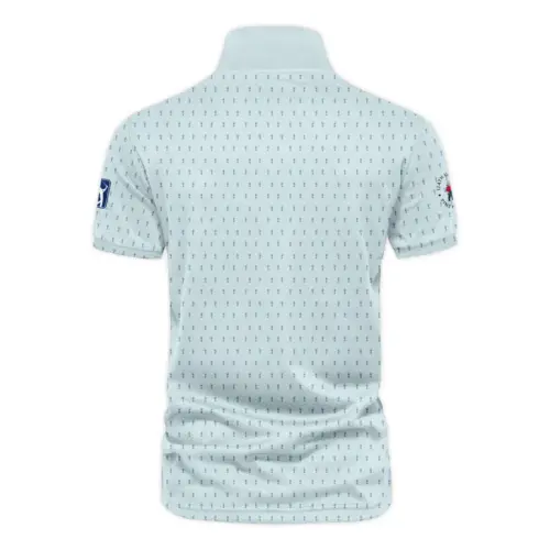 Golf Pattern Cup Light Blue Mix Green Updated Logo 125th U.S. Open Pinehurst Titleist Vneck Polo Shirt Style Classic