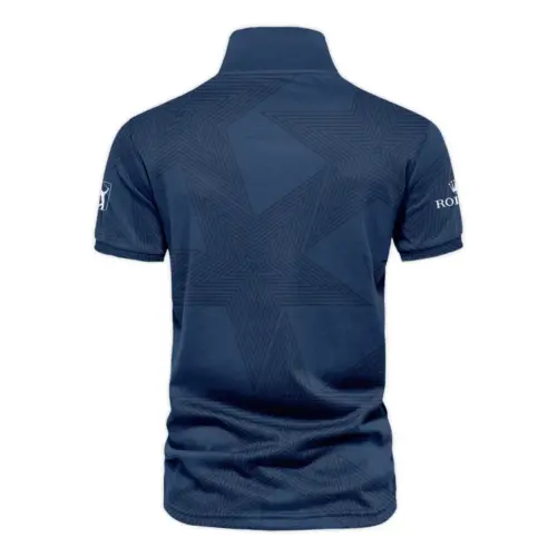 Golf Sport Navy Star Updated Logo 125th U.S. Open Pinehurst Rolex Vneck Polo Shirt Style Classic